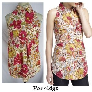 Anthro Floral Summer Affairs Blouse By Porridge